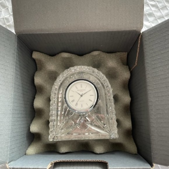WATERFORD NEW GLASS CLOCK IN BOX - Picture 2 of 7